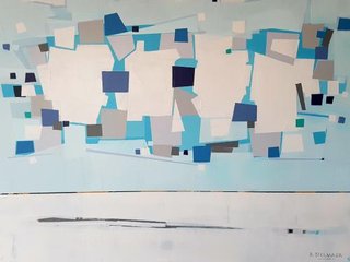 MARSHMALLOW MEANDER CUBED 36X48"