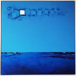 ONCE IN A BLUE MOON 40X40 $2600 (Includes Frame)