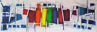 FORGET THE STORM DREAM OF RAINBOWS 20X60"