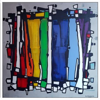 RAINBOW FALLS 40X40"