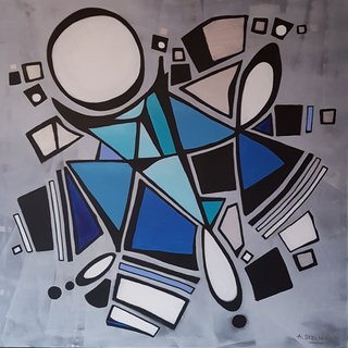 ONCE IN A BLUE MOON 48X48"