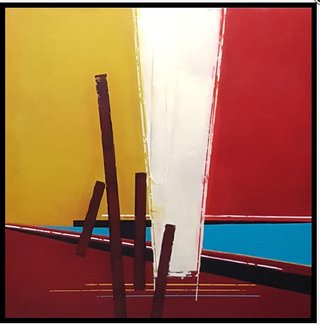 SUNSET ON THE BOARDWALK  40X40"  $2500 Bludog Gallery