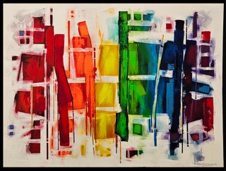 BEACHED RAINBOW 36X48" $2800 (Includes black frame)