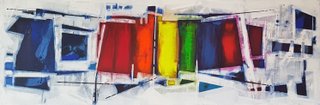 OUT YOUR STORMS TO REST WAKE UP TO RAINBOWS 20X60"