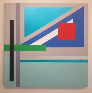 DIVING INTO THE POOL IN MY RED BATHING SUIT (The Leap) 30x30" $1400