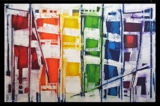 RAINBOW TOWN 40X60" $3800