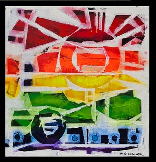 RAINBOW GARDEN 20X20" (Includes black floating frame)