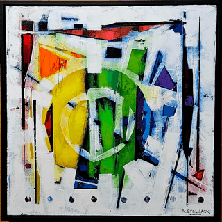 DREAM BULLSEYE 24X24" $900 Includes Black floating frame