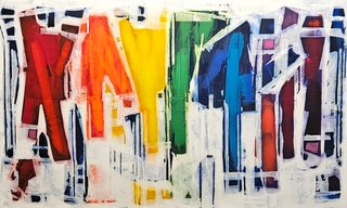 FOLLLOW THE COLOURS OF YOUR DREAMS 36X60" $3400 Includes black frame