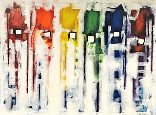 A BIRDS EYE VIEW 30X40"  (Framed)    $1800