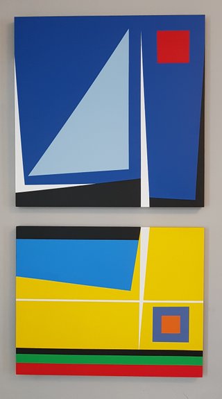 COME SAIL AWAY WITH ME  54x30" (Diptych on Wood Panel)  $1800
