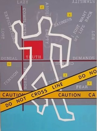 I AM NOT A VICTIM 22X30" (On wood panel) Regular: $1000 Sale: $500