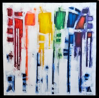 RAINBOW BOUQUET   36X36"   $2000