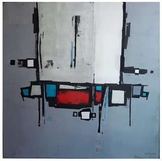 NIGHT SHADES 48X48"   $3600    (Includes white floating frame.)